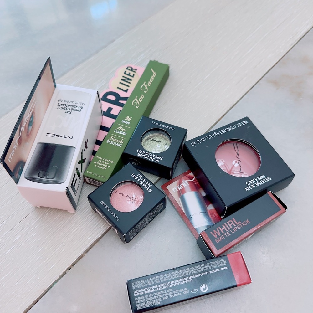 Makeup bundle/Mac/too faced /blush/eyeshadow /eyeliner /lipstick /NWB